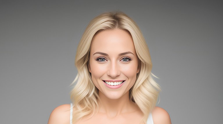 Kobieta z włosami bez objętości