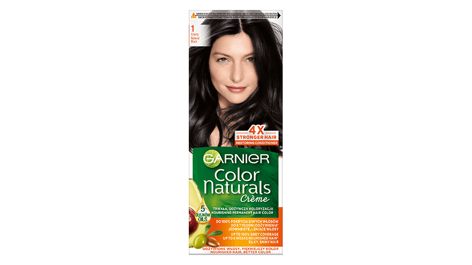 Farba do włosów Color Naturals Garnier w odcieniu 1 Naturalna czerń