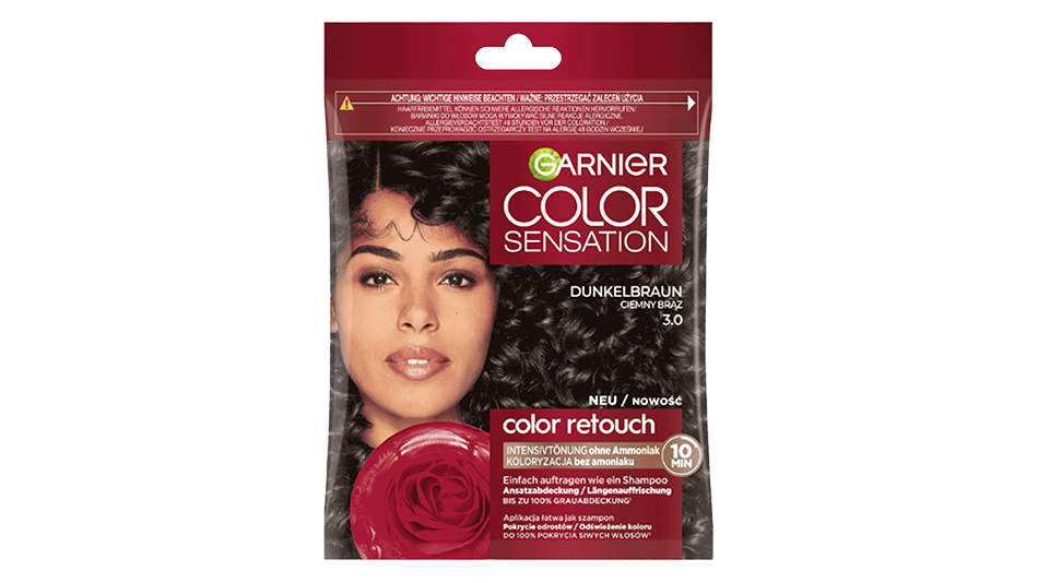 Szampon koloryzujący Color Retouch Color Sensation Garnier w odcieniu 3.0 Ciemny brąz