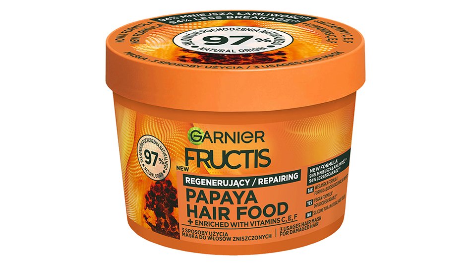 Regenerująca maska do włosów Garnier Fructis Papaya Hair Food