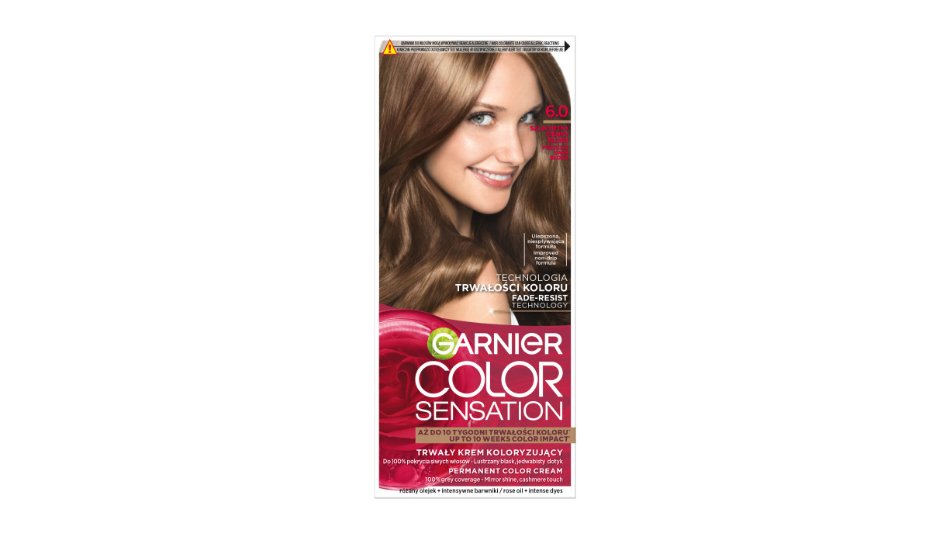Garnier Color Sensation, Krem koloryzujący 6.0, Szlachetny Ciemny Blond