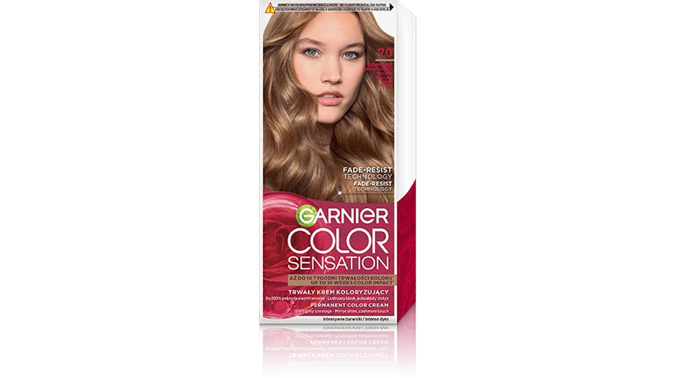 Farba do włosów 7.0 Delikatnie opalizujący blond Garnier Color Sensation