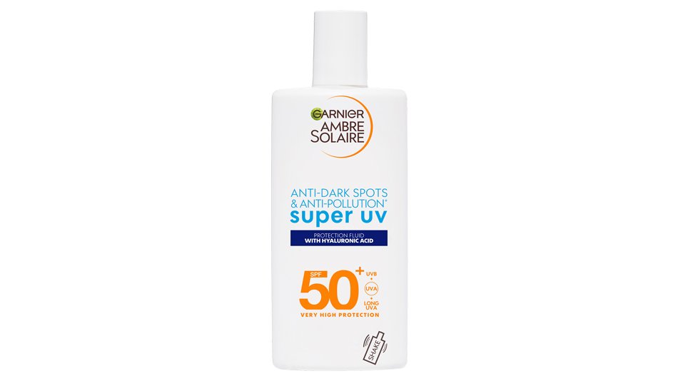 Ochronny fluid SPF 50 do twarzy Ambre Solaire Super UV