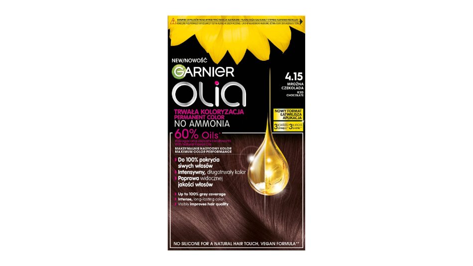 Farba do włosów Garnier Olia 4.15 Mroźna Czekolada