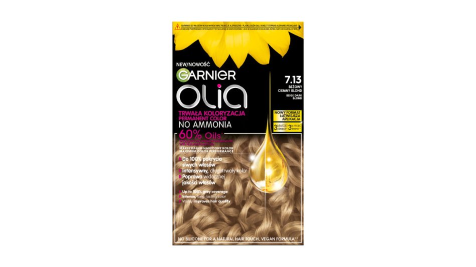 Garnier Olia 7.13, Beżowy Ciemny Blond, Permanentna koloryzacja