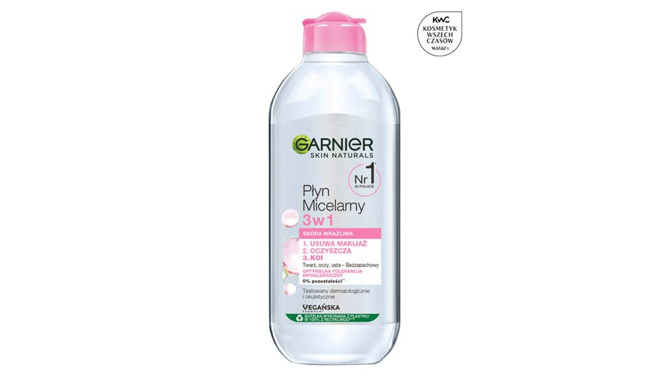 Płyn Micelarny do skóry wrażliwej 3w1 Garnier Skin Naturals