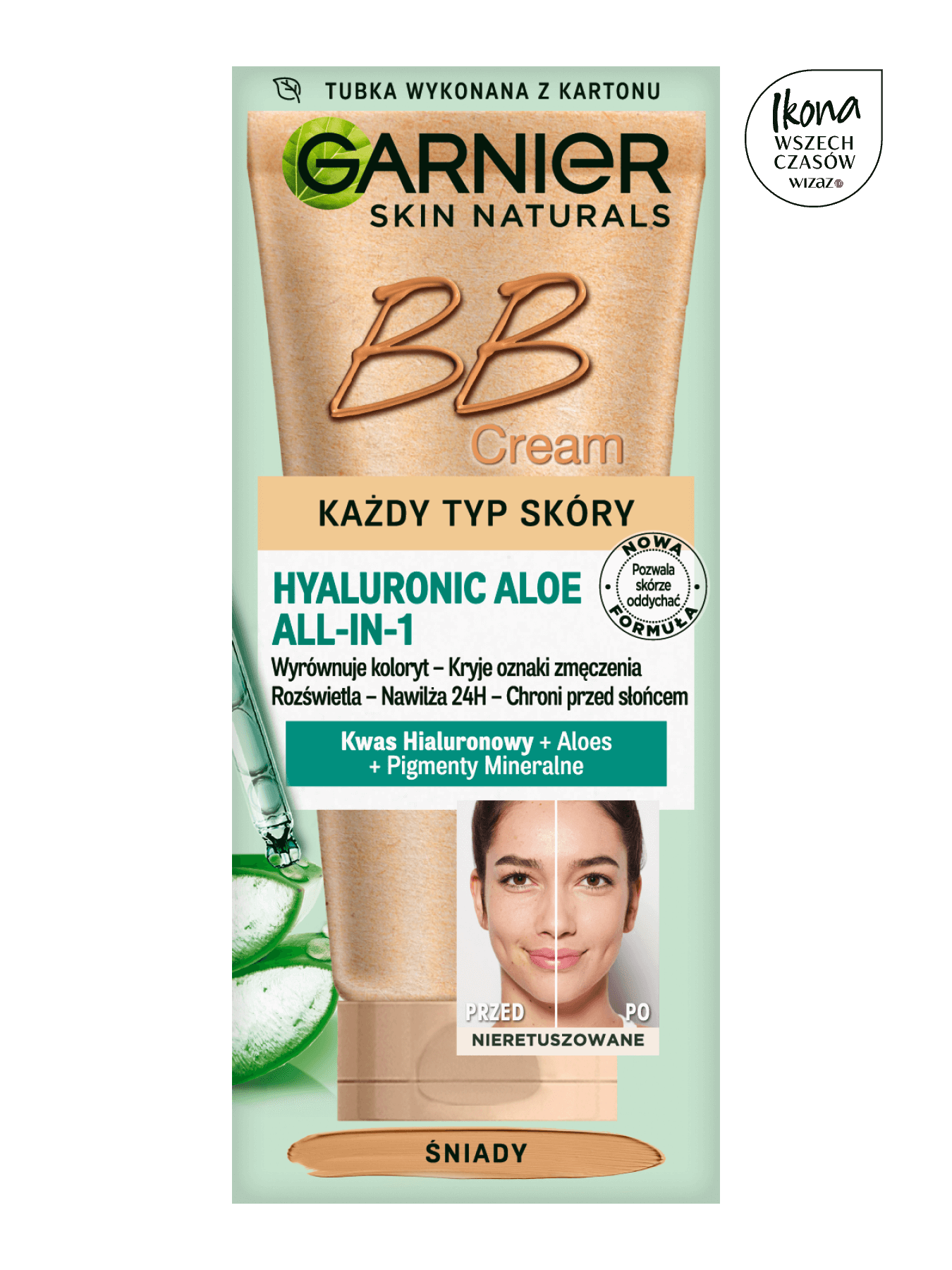 Lekki krem BB Hyaluronic Aloe każdy typ skóry, odcień śniady