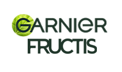 Logo Garnier Men z zielonym liściem, na ciemnozielonym tle