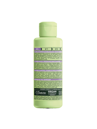 Pre szampon do włosów kręconych Garnier Curls Method tył opakowania