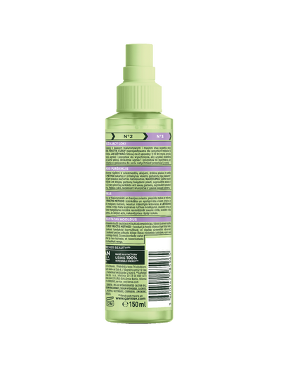 Spray do loków Curls Method Garnier- podkreślenie skrętu tył opakowania