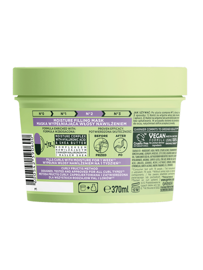 Maska do włosów kręconych Curls Method - Garnier Fructis tył opakowania
