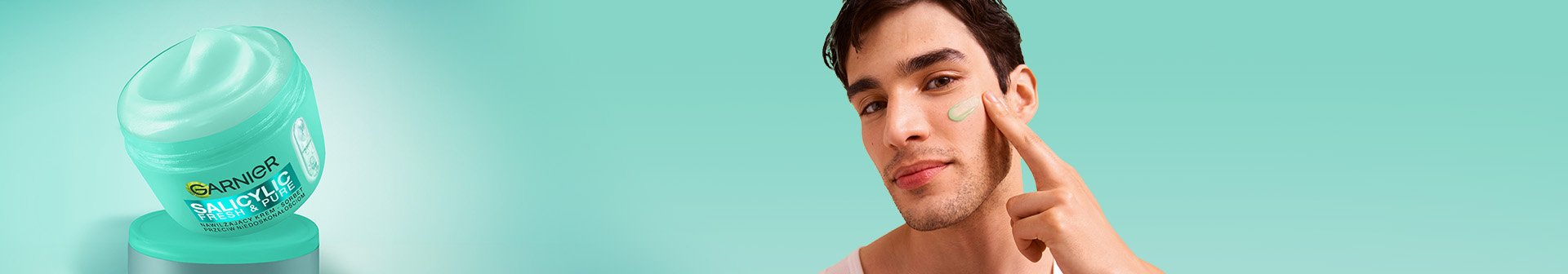 Garnier Pure Active Salicylic Fresh & Matte Nawilżający krem - sorbet przeciw niedoskonałościom - 5% [Niacynamid + Kwas salicylowy + Wąkrotka azjatycka]