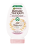 Biała butelka odżywki Garnier Botanic Therapy Oat Delicacy z motywem owsa i różowym kapslem