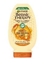 Kremowa butelka odżywki Garnier Botanic Therapy z motywem plastra miodu