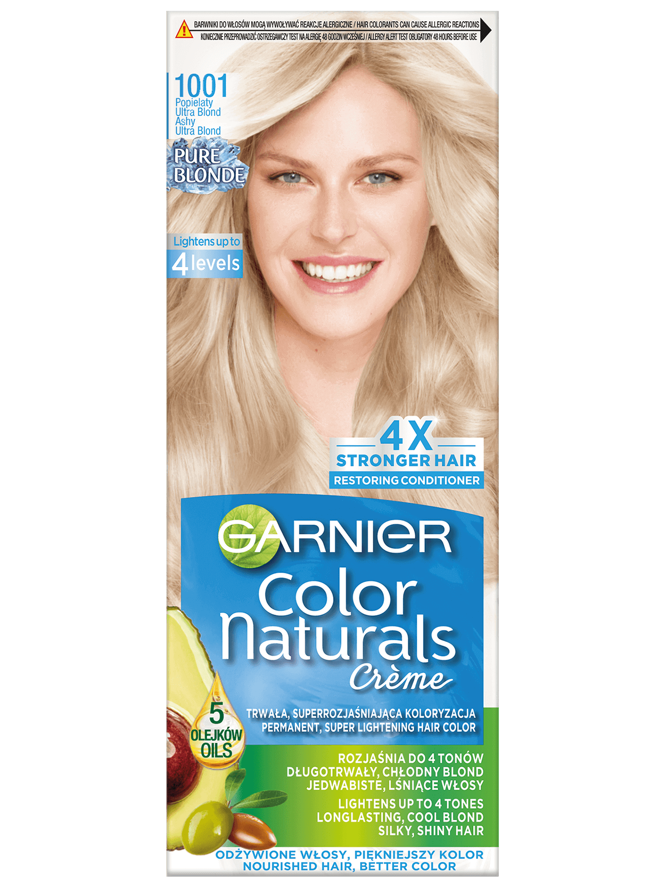Farba do włosów Garnier 1001 Popielaty Ultra Blond | Garnier