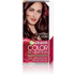 Opakowanie farby Garnier Color Sensation z uśmiechniętą modelką o ciemnoczerwonych, falowanych włosach