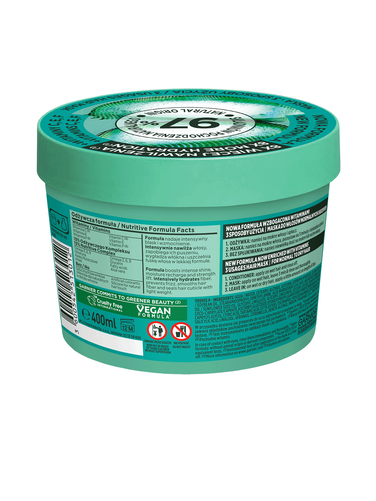 Nawilajca maska do wosw Aloe Hair food | Garnier