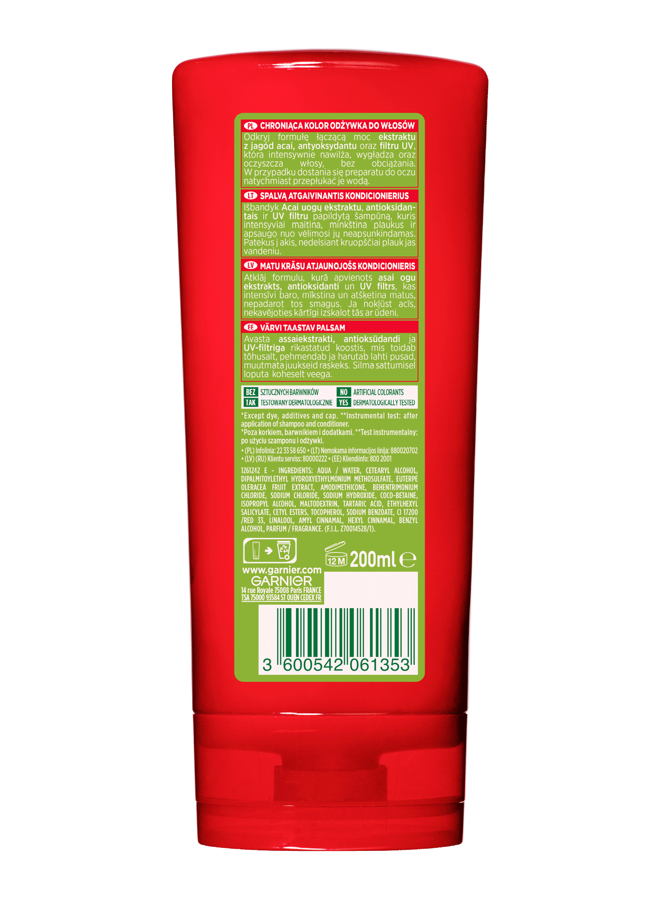 3600542061353 Fructis Color Resist Odzywka 200 22 15