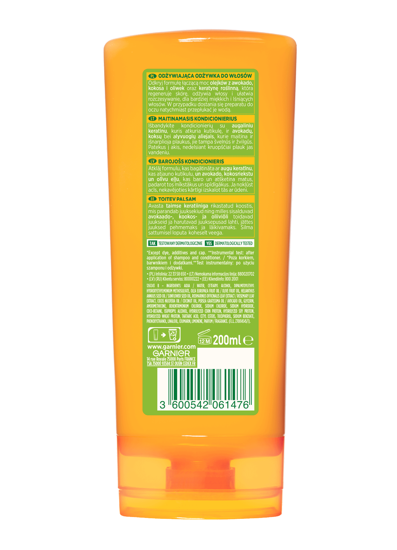 3600542061476 Fructis OIL REPAIR Odzywka 200 225