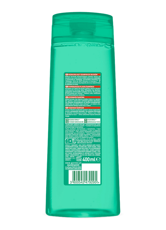 Szampon do cienkich włosów Fructis Grow Strong Orange