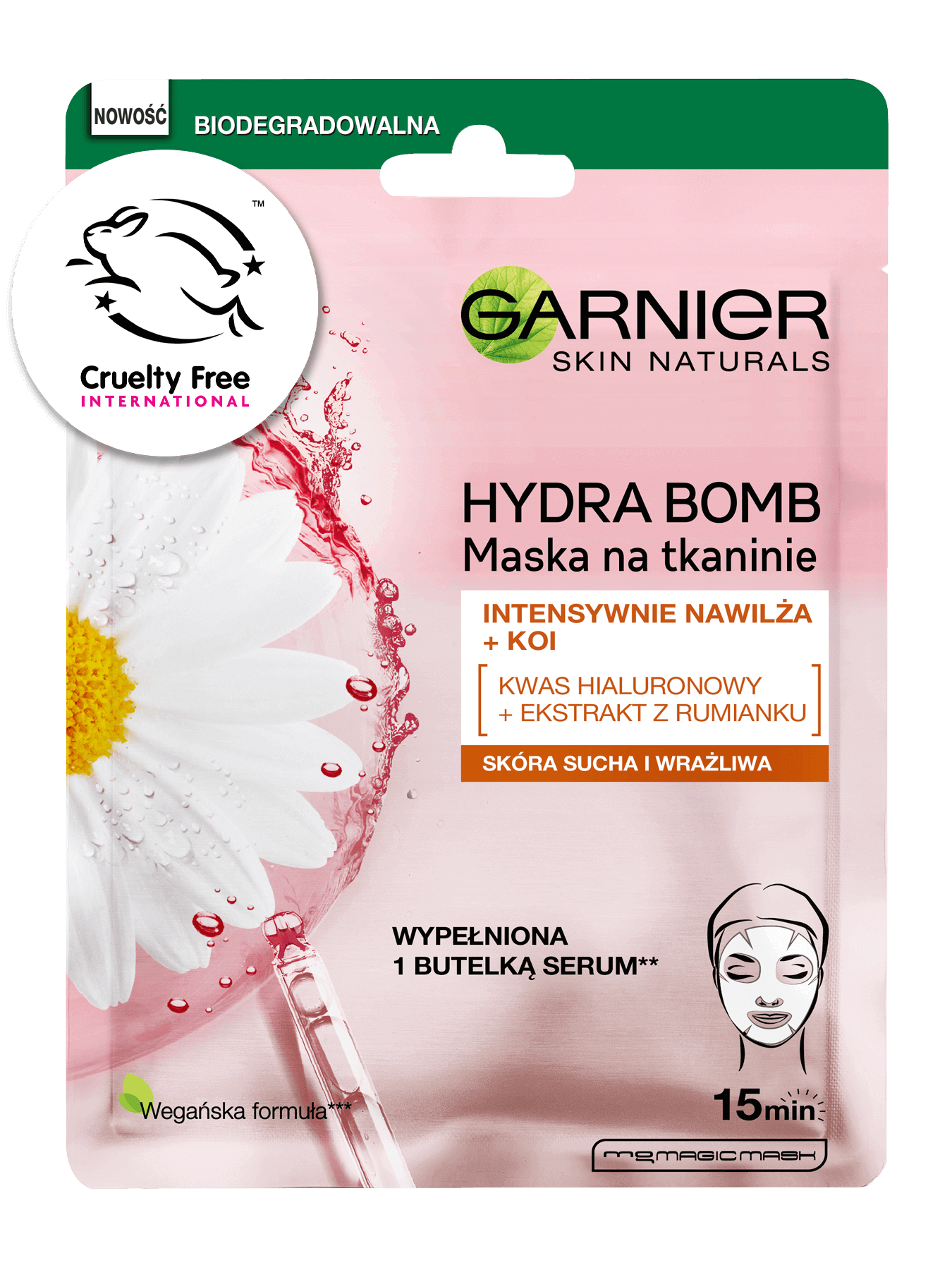 Garnier maska kojąca z rumiankiem dla suchej i wrażliwej skóry