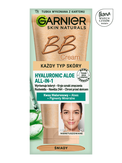 Lekki krem BB Hyaluronic Aloe każdy typ skóry, odcień śniady