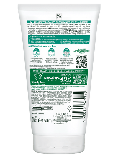 3w1 - żel oczyszczający + peeling + maska przeciw niedoskonałościom