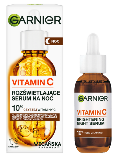 Serum z witaminą C na noc rozświetlające - Garnier Vitamin C