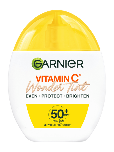 Vitamin C lekki, barwiący fluid Wonder Tint w odcieniu "jasny" o bardzo wysokiej ochronie SPF 50+