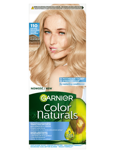 Garnier Color Naturals 110, Superjasny Naturalny Blond, farba do włosów, do 100% pokrycia siwych włosów