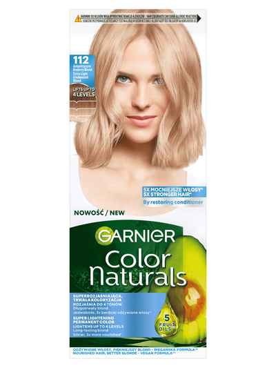 Garnier Color Naturals 112, Antarktyczny Srebrny Blond, farba do włosów, do 100% pokrycia siwych włosów