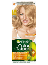 Garnier Color Naturals 9, Naturlany Bardzo Jasny Blond, odżywcza farba do włosów, do 100% pokrycia siwych włosów