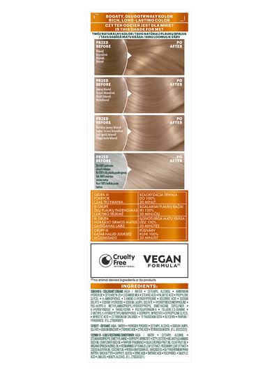Garnier Color Naturals 9N=9.13, Bardzo Jasny beżowy Blond, odżywcza farba do włosów, do 100% pokrycia siwych włosów