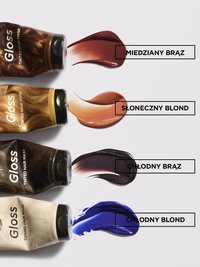 Olia Gloss Maska koloryzująca - toner o odcieniu chłodny brąz do włosów naturalnych i farbowanych