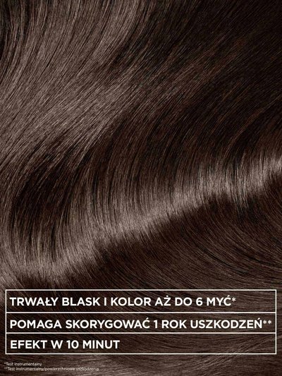Olia Gloss Maska koloryzująca - toner o odcieniu chłodny brąz do włosów naturalnych i farbowanych