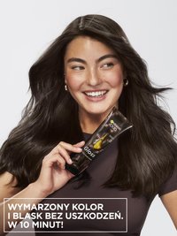 Olia Gloss Maska koloryzująca - toner o odcieniu chłodny brąz do włosów naturalnych i farbowanych