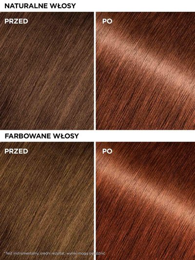 Olia Gloss Maska koloryzująca - toner o odcieniu miedziany brąz do włosów naturalnych i farbowanych