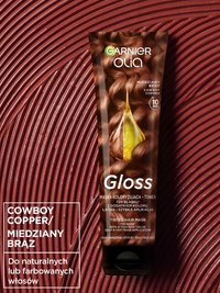Olia Gloss Maska koloryzująca - toner o odcieniu miedziany brąz do włosów naturalnych i farbowanych