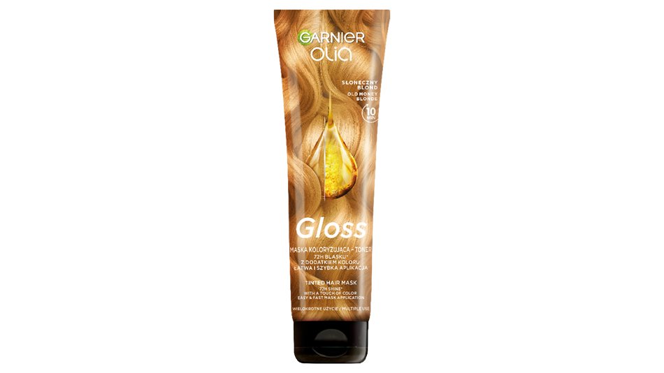 Olia Gloss Maska koloryzująca - toner o odcieniu słoneczny blond do włosów naturalnych i farbowanych