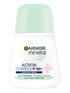 Biała butelka dezodorantu w kulce Garnier Mineral Action Control+ 96h z jasnozielonym kapslem